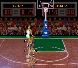 NBA All-Star Challenge gameplay screenshot on SNES