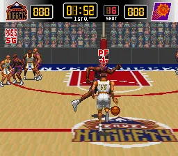 NBA Give 'n Go gameplay screenshot on SNES