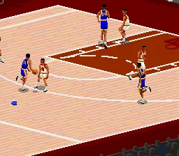 NBA Live 95 gameplay screenshot on SNES