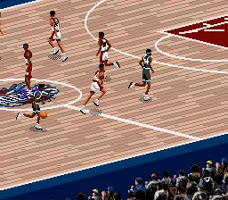 NBA Live 96 gameplay screenshot on SNES