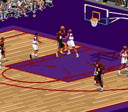 NBA Live 98 gameplay screenshot on SNES