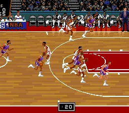 NBA Showdown gameplay screenshot on SNES