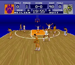 NCAA Basketball gameplay screenshot on SNES