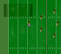 NCAA Football gameplay screenshot on SNES