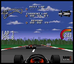 Newman/Haas IndyCar featuring Nigel Mansell gameplay screenshot on SNES