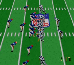 NFL Football gameplay screenshot on SNES