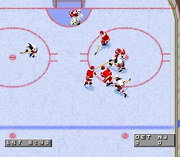 NHL 96 gameplay screenshot on SNES