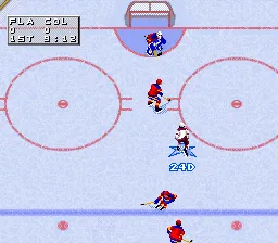 NHL 98 gameplay screenshot on SNES
