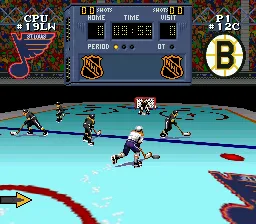 NHL Stanley Cup gameplay screenshot on SNES