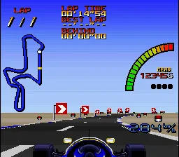 Nigel Mansell's World Championship Racing gameplay screenshot on SNES