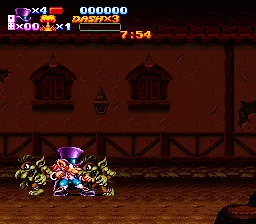 Nightmare Busters gameplay screenshot on SNES