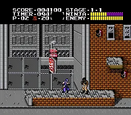 Ninja Gaiden Trilogy gameplay screenshot on SNES