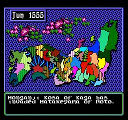 Nobunaga's Ambition: Lord of Darkness gameplay screenshot on SNES