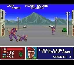 Operation Thunderbolt gameplay screenshot on SNES