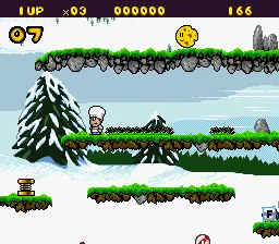 Out to Lunch gameplay screenshot on SNES