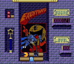 Pac-Attack gameplay screenshot on SNES