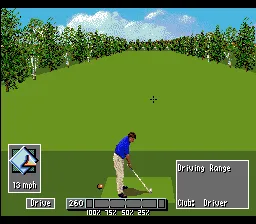 PGA European Tour gameplay screenshot on SNES