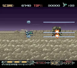 Phalanx gameplay screenshot on SNES