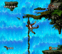 Pitfall: The Mayan Adventure gameplay screenshot on SNES