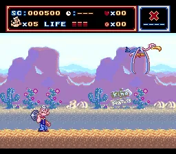 Popeye: Ijiwaru Majo Seahag no Maki gameplay screenshot on SNES