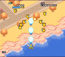 Pop'n TwinBee gameplay screenshot on SNES
