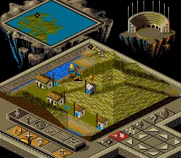 Populous II: Trials of the Olympian Gods gameplay screenshot on SNES