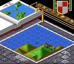 Populous gameplay screenshot on SNES