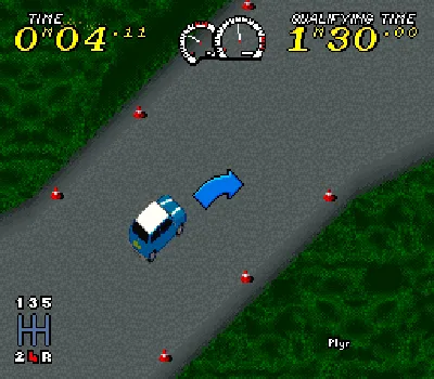 Power Drive gameplay screenshot on SNES