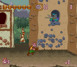 Power Piggs of the Dark Age gameplay screenshot on SNES