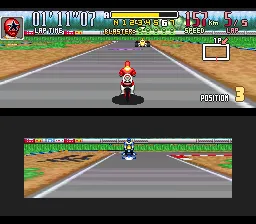 Power Rangers Zeo: Battle Racers gameplay screenshot on SNES