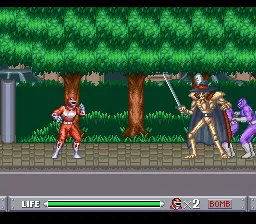 Power Rangers gameplay screenshot on SNES