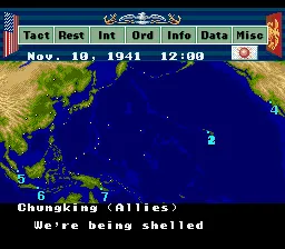 P.T.O.: Pacific Theater of Operations gameplay screenshot on SNES