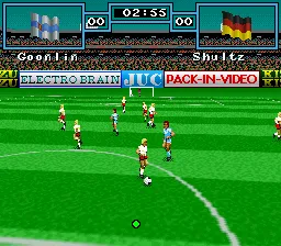 Ramos Ruy no World Wide Soccer gameplay screenshot on SNES