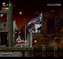 Rendering Ranger: R2 gameplay screenshot on SNES