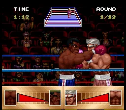 Riddick Bowe Boxing gameplay screenshot on SNES