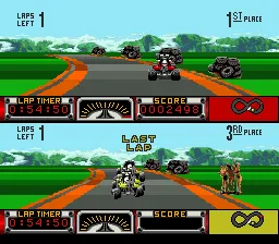 Road Riot 4WD gameplay screenshot on SNES