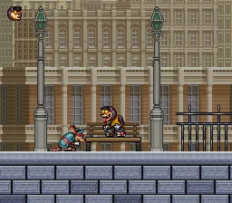 Rocky Rodent gameplay screenshot on SNES