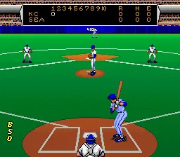 Roger Clemens' MVP Baseball gameplay screenshot on SNES