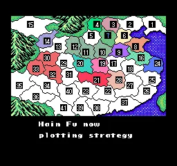 Romance of the Three Kingdoms II gameplay screenshot on SNES