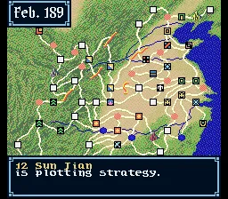 Romance of the Three Kingdoms III: Dragon of Destiny gameplay screenshot on SNES