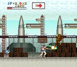 Run Saber gameplay screenshot on SNES