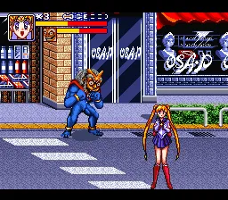 Sailor Moon gameplay screenshot on SNES