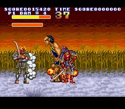 Sengoku gameplay screenshot on SNES