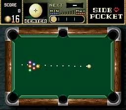 Side Pocket gameplay screenshot on SNES