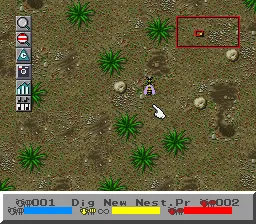 SimAnt: The Electronic Ant Colony gameplay screenshot on SNES
