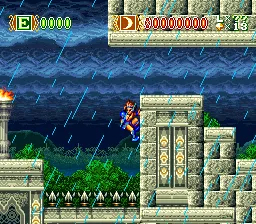 Skyblazer gameplay screenshot on SNES