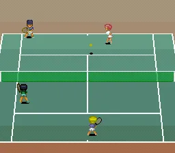 Smash Tennis gameplay screenshot on SNES