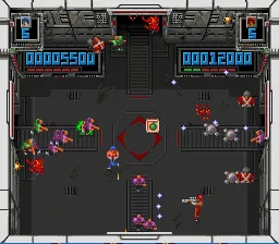 Smash TV gameplay screenshot on SNES