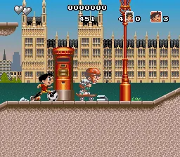 Soccer Kid gameplay screenshot on SNES