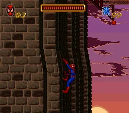 Spider-Man Animated Series gameplay screenshot on SNES